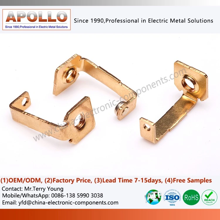 Silver Contact Riveted Copper Stamping Parts